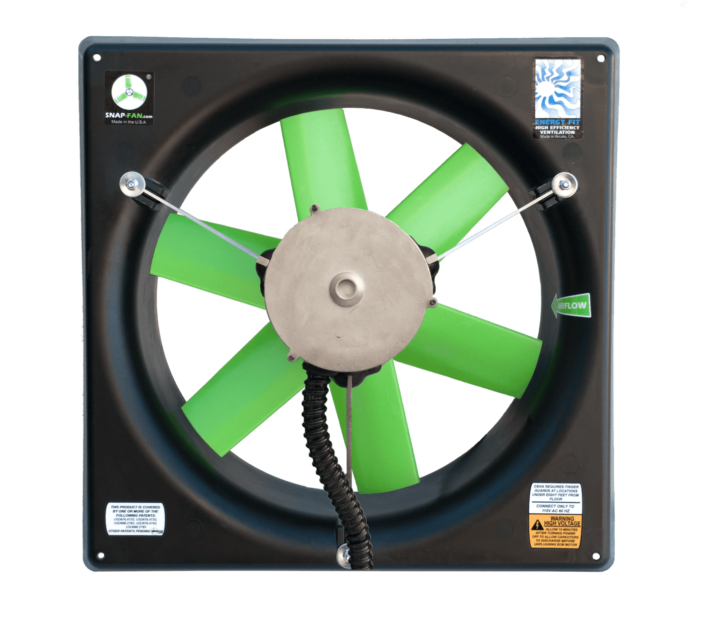 AC Powered Snap-Fans (110-277V 50/60hz)