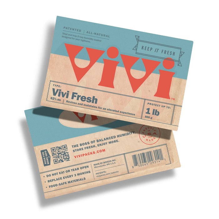 ViVi Fresh 62% RH - 1 lb Individually Overwrapped - Bulk Case (Case of 100)