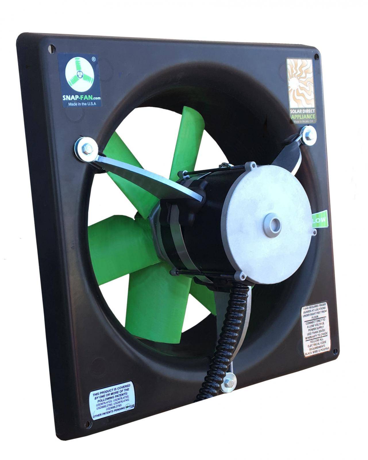 SNAP-Fan Solar/Battery DC - Brushless 12