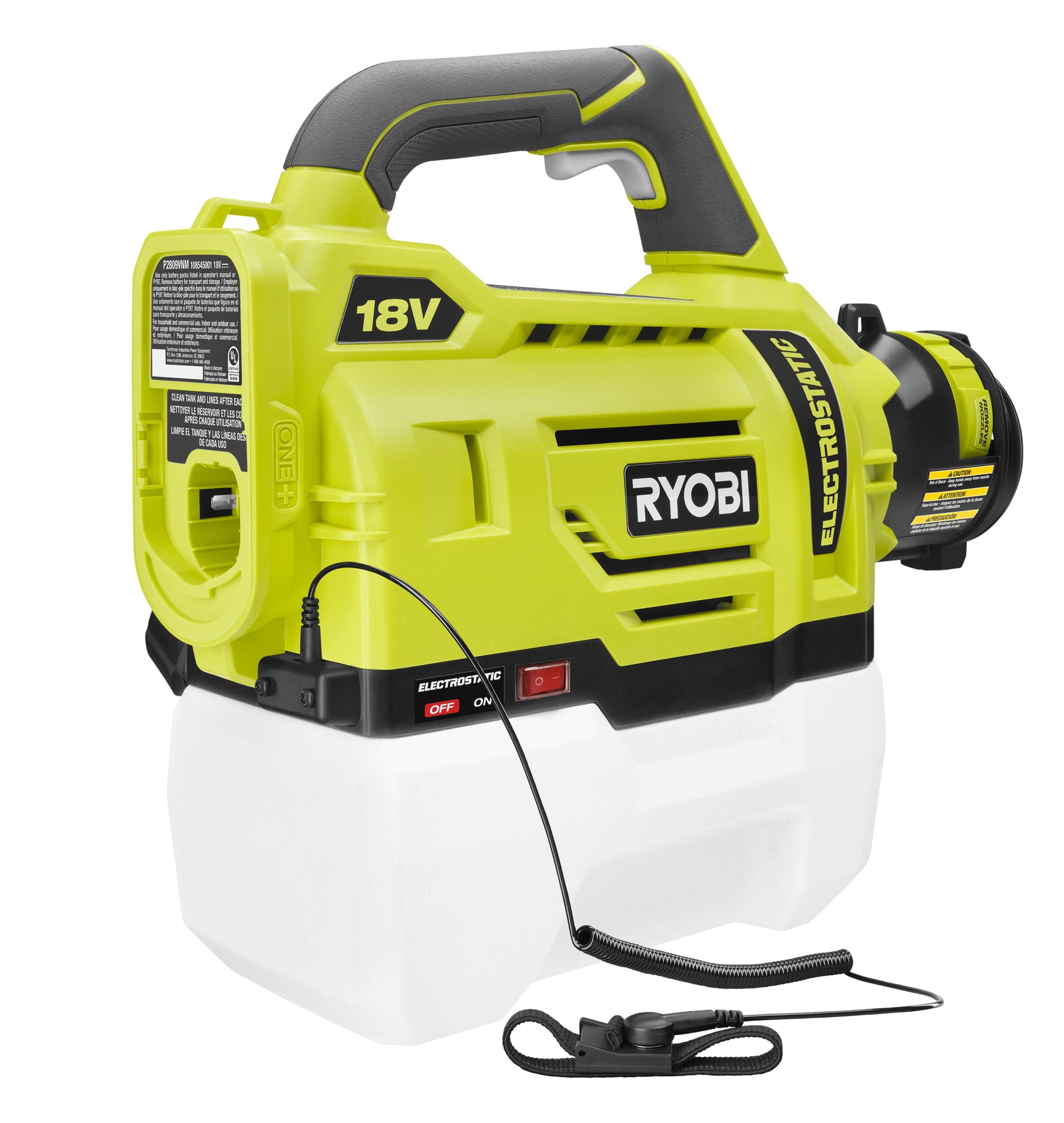 RYOBI 18V ONE+ Lithium-Ion Cordless Electrostatic Gallon