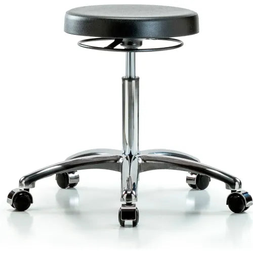 Cleanroom Stool with Casters - Medium Bench Height - Black – Growhaus ...
